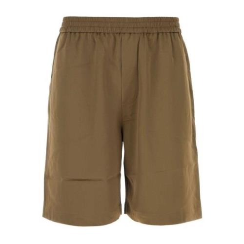 Satin Bermuda Shorts i Khaki