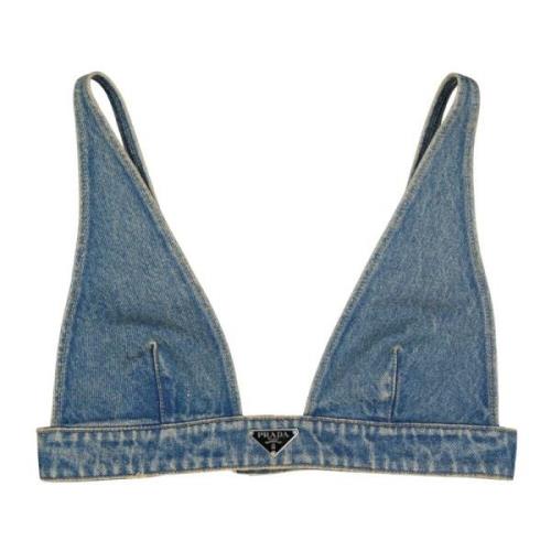 Denim V-hals Trekant Bralette