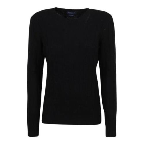 Sort Cashmere Fletstrikket Sweater