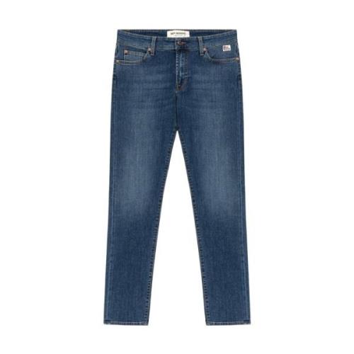 Medium Wash Denim Jeans Slim Fit