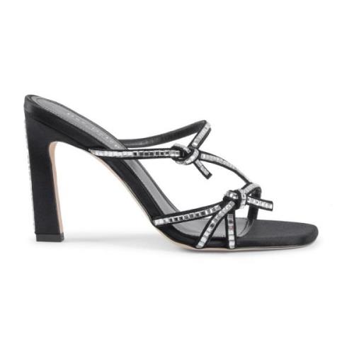 Krystalbesat højhælet sandal