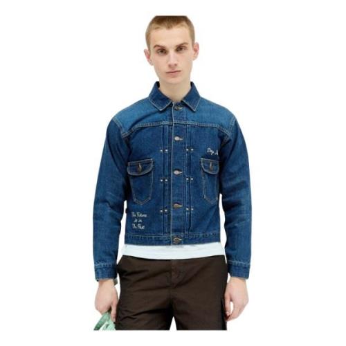 Broderet Denim Arbejdsjakke