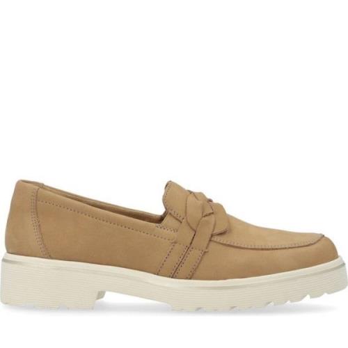 Beige Casual Closed Loafers Kvinder