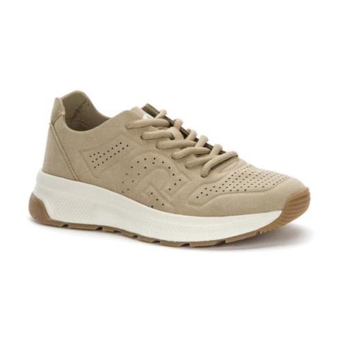 Beige Casual Snøresko Kvinder