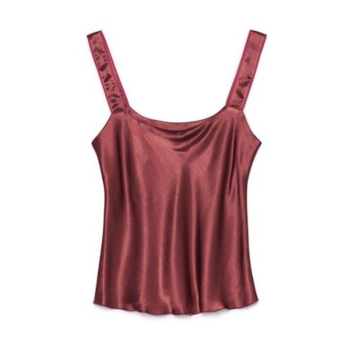 Satin Vinklet Top