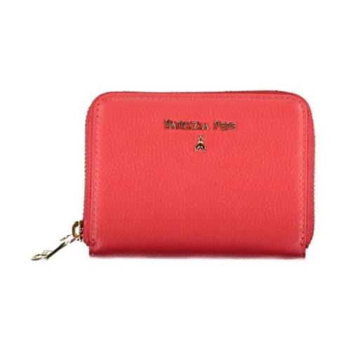 Pink Polyethylene Wallet with Multiple Compartments