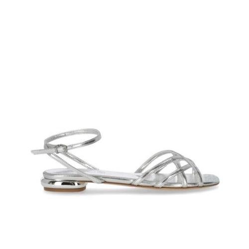 Sølv Flad Stich Sandal