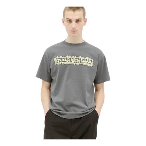 Grafisk Print T-Shirt med Crew Neck