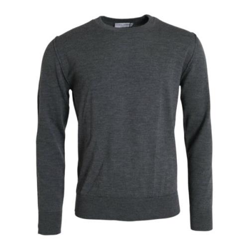 Mørk Grå Uld Crew Neck Sweater