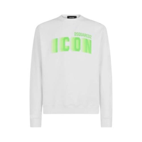 Neon Grøn Icon Rund Hals Sweatshirt