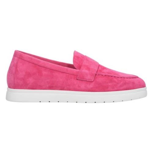 Kvinders Pink Loafers lavet af Ægte Velour ER00112673