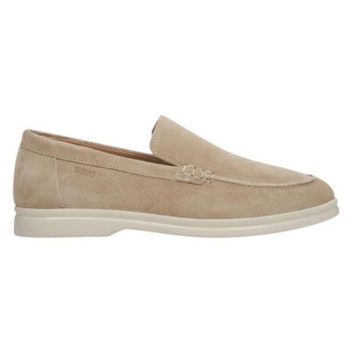 Kvinders Sand Beige Velour Loafers ER00113365