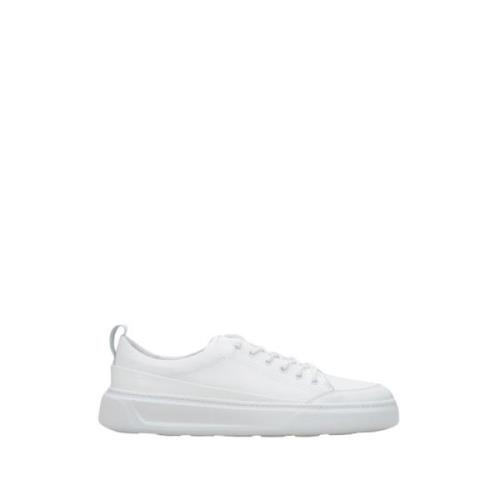 Italiensk Læder Hvide Sneakers Luksus Stil