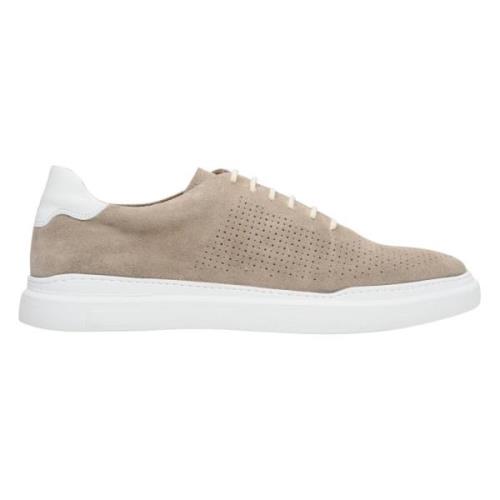 Herre Beige Sneakers lavet af Ægte Velour ER00112851