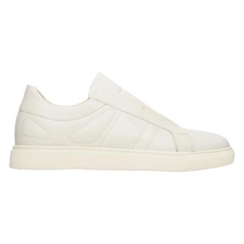 Herre Lyse Beige Slip-On Lave Sneakers lavet af Ægte Læder ER00112684