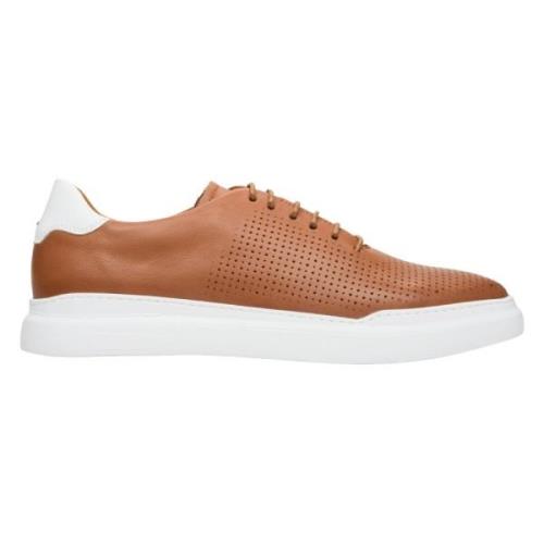 Herre Brun Læder Sneakers med en Gummisål ER00112917