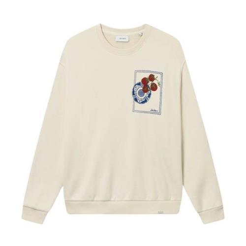 Bomuld Crewneck Sweatshirt med Screen Print