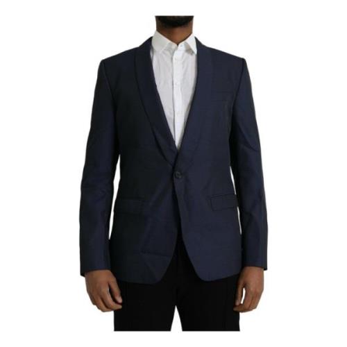 Blå Slim Fit Blazer MARTINI Stil