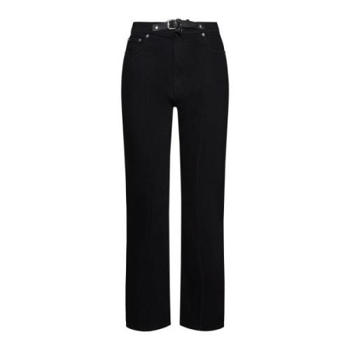 Sort Padlås Stropløs Slim Fit Jeans