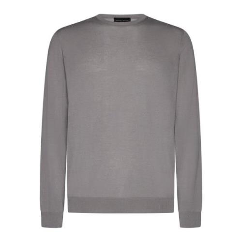 Grå Ribstrikket Sweater