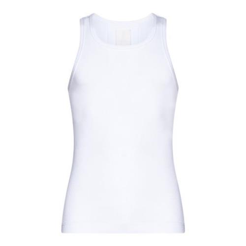 Hvid Ærmeløs Slim Fit Tank Top