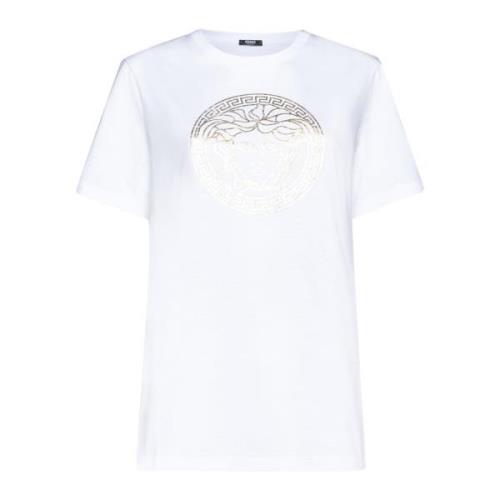 Luksus Medusa Head T-shirt Hvid Guld