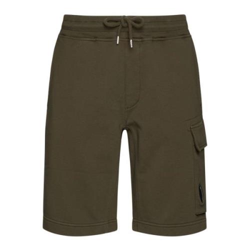 Olivengrøn Cargo Shorts Linse Detalje