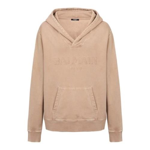 Hoodie med vintage broderi