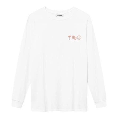 Hvid Langærmet Souvenir Tee