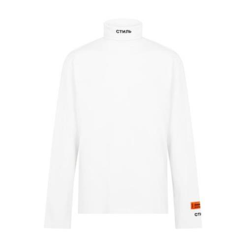 Logo Rollneck T-Shirt Hvid Bomuld