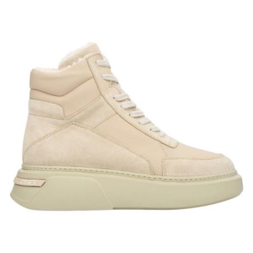 Kvinders Beige Ruskind High-top Vintersneakers ES8 ER00112330