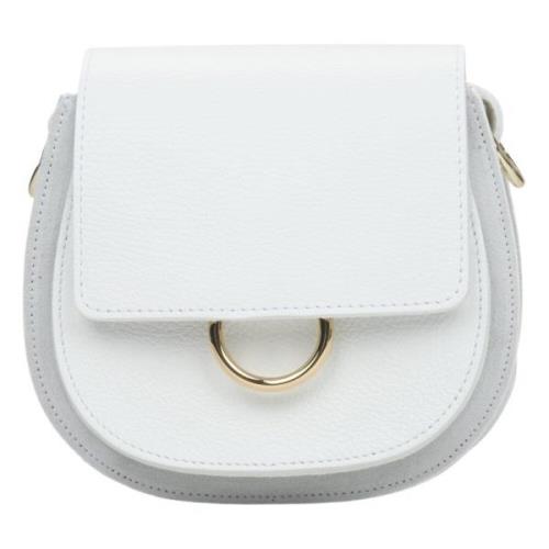 Italiensk Læder Lille Off-Hvid Crossbody Taske ER00115063