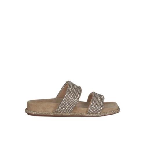 Strass Stropper Flad Sandal