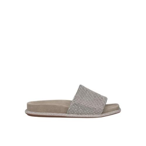 Strass Strap Flad Sandal