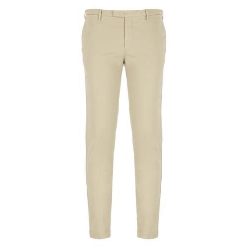 Beige Skinny Fit Bomuld Bukser