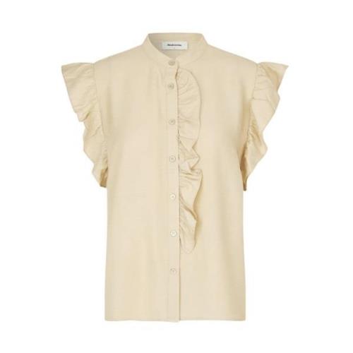 Flæsekant Beige Holiday Top