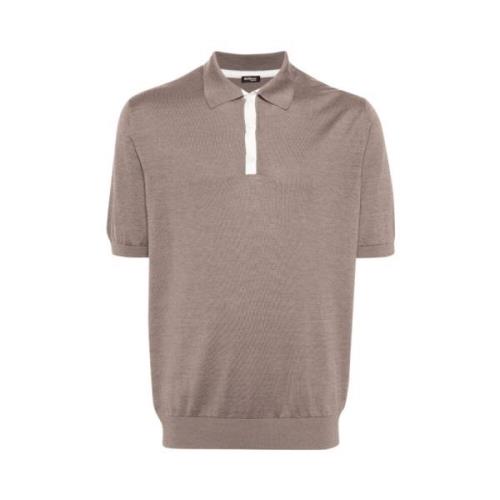 Silk-Bomuld Polo Skjorte Brun