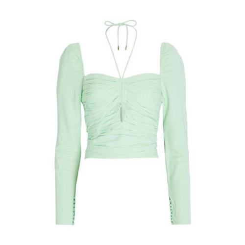 Spearmint Stretch Crêpe Skåret Top