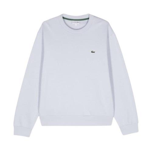 Blå Crew Neck Sweater Krokodille Patch