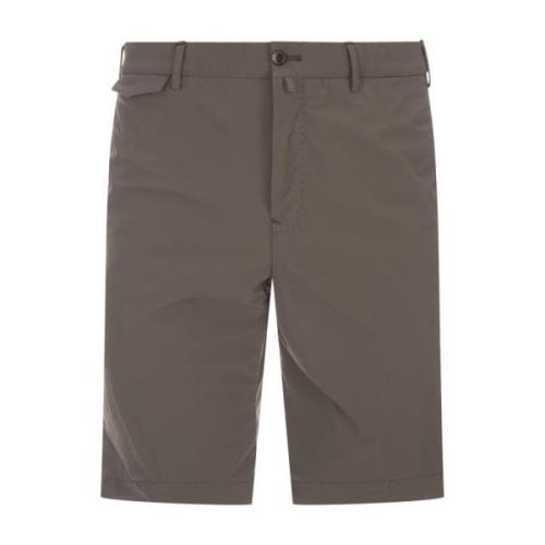 Brun Stretch Bomuld Bermuda Shorts