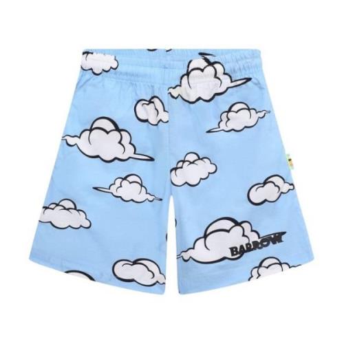 Sky Print Cotton Shorts