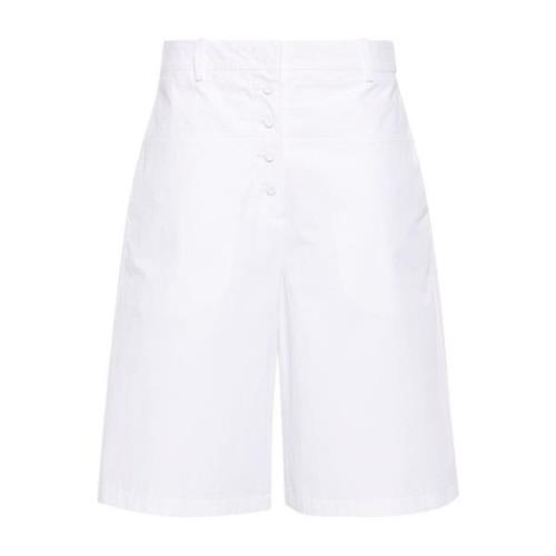 Hvide Bomuldspanelerede Shorts