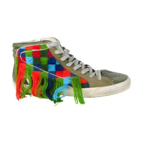 Multifarvet Læder High Top Sneakers