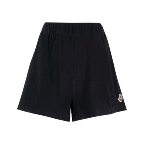 Marineblå Velvet Patch Logo Shorts