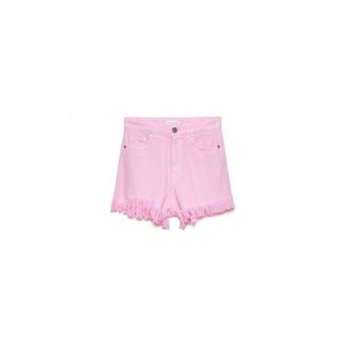 Kvinders frynsede logo shorts