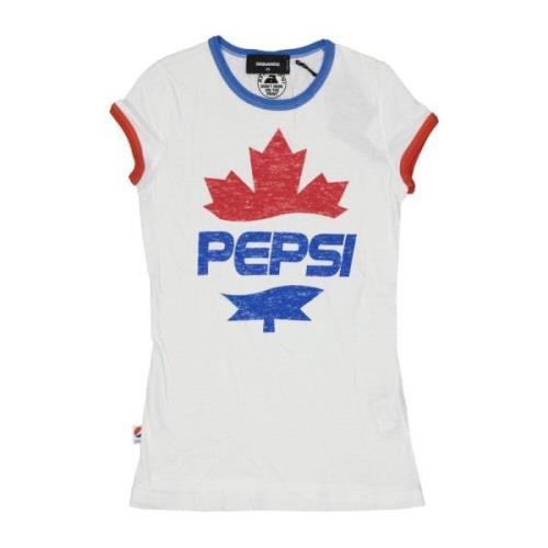 Hvid SS22 T-shirt med Pepsi Print