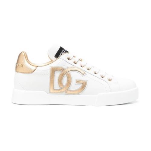 Klassisk Hvid Guld Sneaker