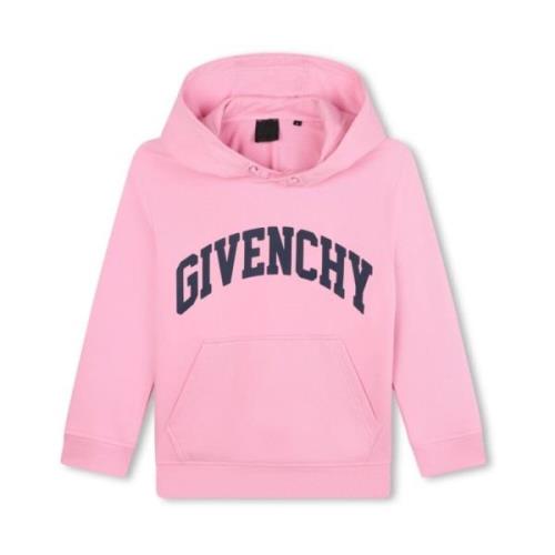 Rosa Fleece Sweater med Logo Print