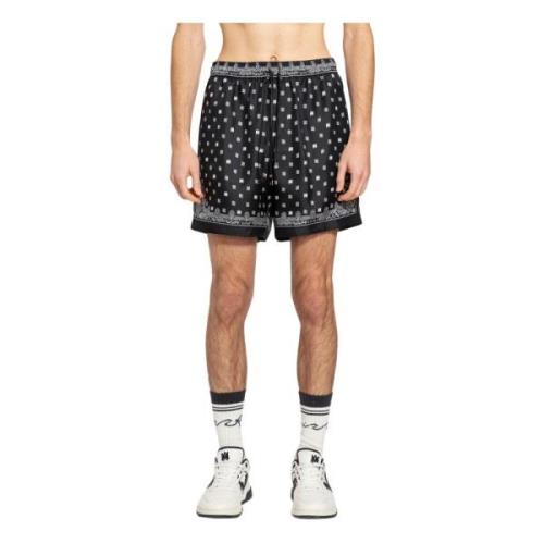 Paisley Print Elastisk Talje Shorts