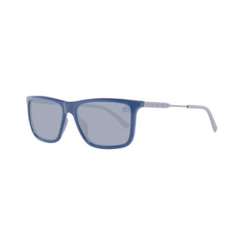Blå Polariserede Rektangulære Solbriller
